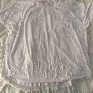 Pink Lily White Short Sleeve Tee